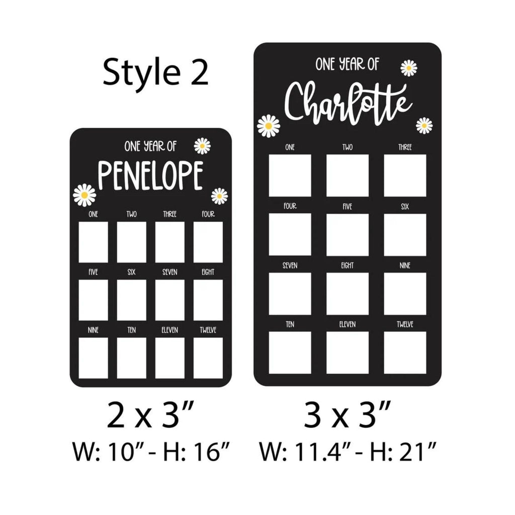 Baby Monthly Photo Board - Milestone Picture Frame for Newborns