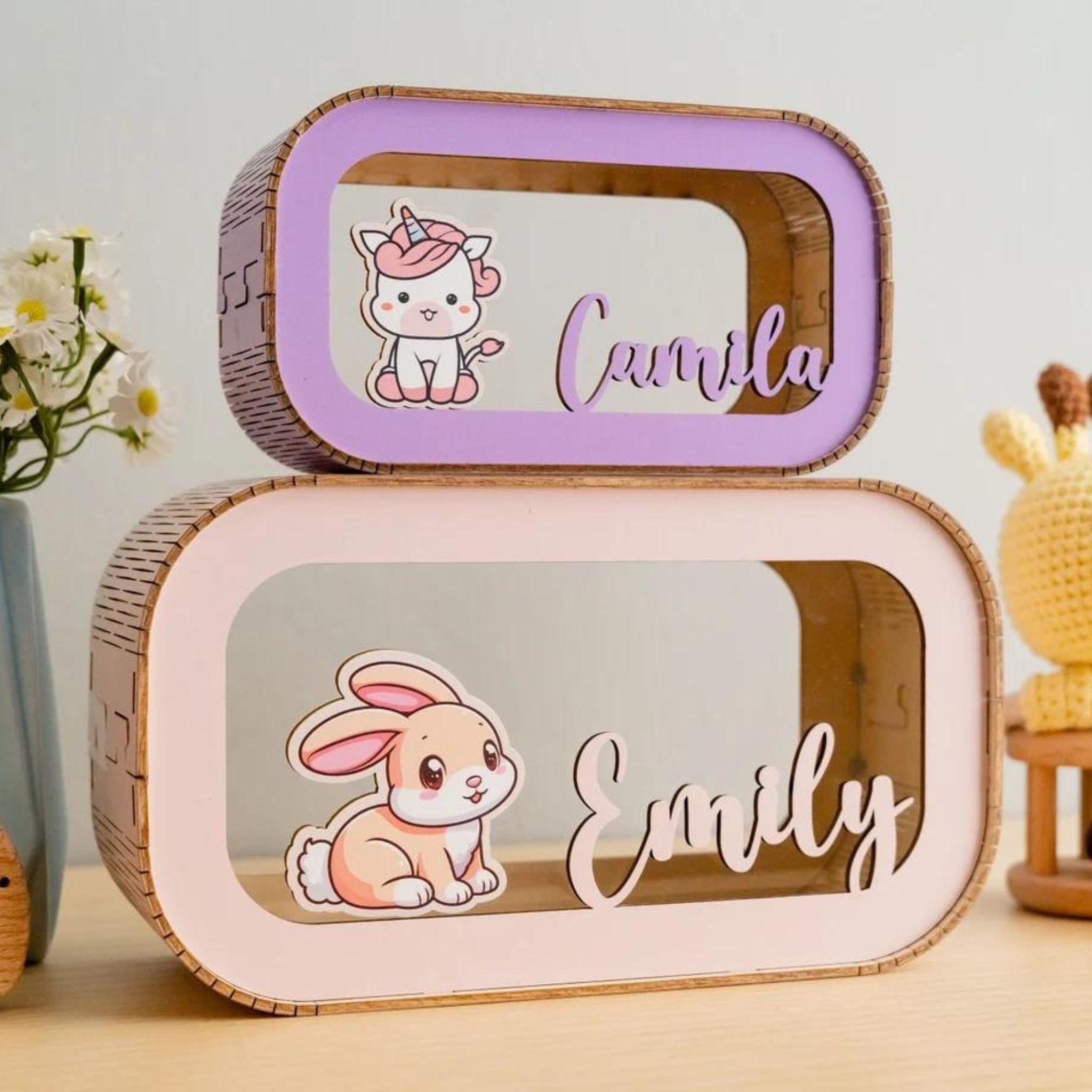 Custom Piggy Bank With Name - Kids Coin Bank Baby Shower Gift